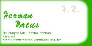 herman matus business card